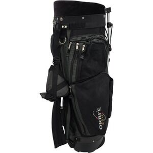 Orbit Four Divider Black Golf Bag With Carrying Strap And Stand